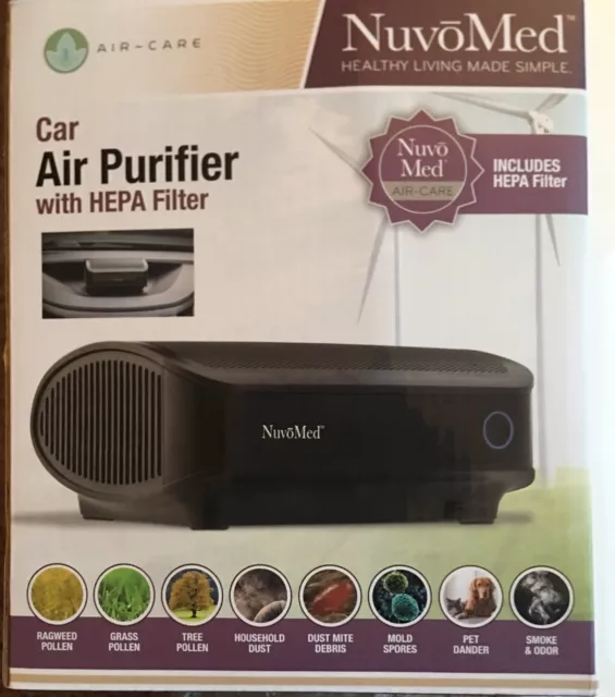 Nuvomed Air-Care Car Air Purifier W/ Hepa Filter - New - Nt 4592