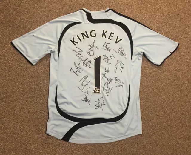 Multi Signed Newcastle United 2007/08 Away Shirt, inc. Keegan, Medium, VGC