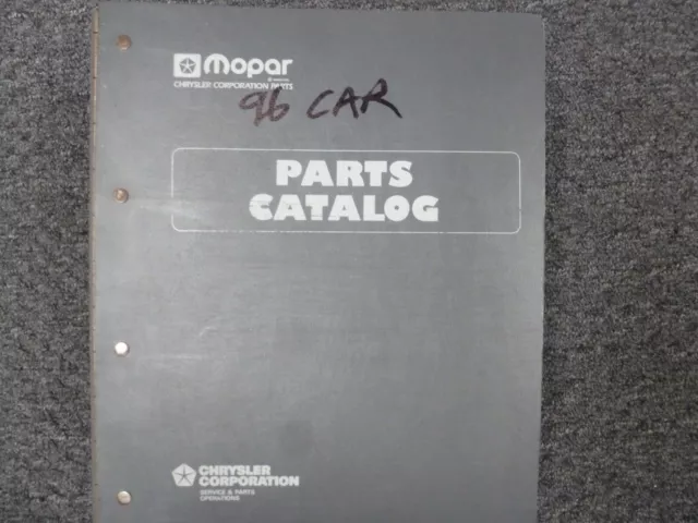 1996 Plymouth Breeze Sedan Parts Catalog Manual 2.0L