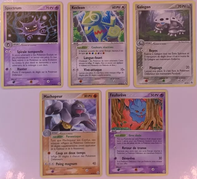5 Cartes Pokémon RARES Spectrum & autres ! EX Créateurs de Légendes - année 2006