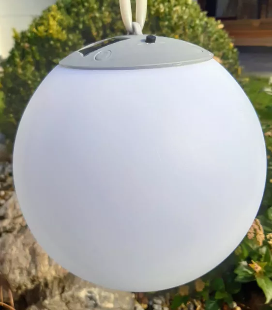 LED-Solar Hängeleuchte 20cm Ø Solarleuchte Solarlampe Gartenleuchte Kugelleuchte 2