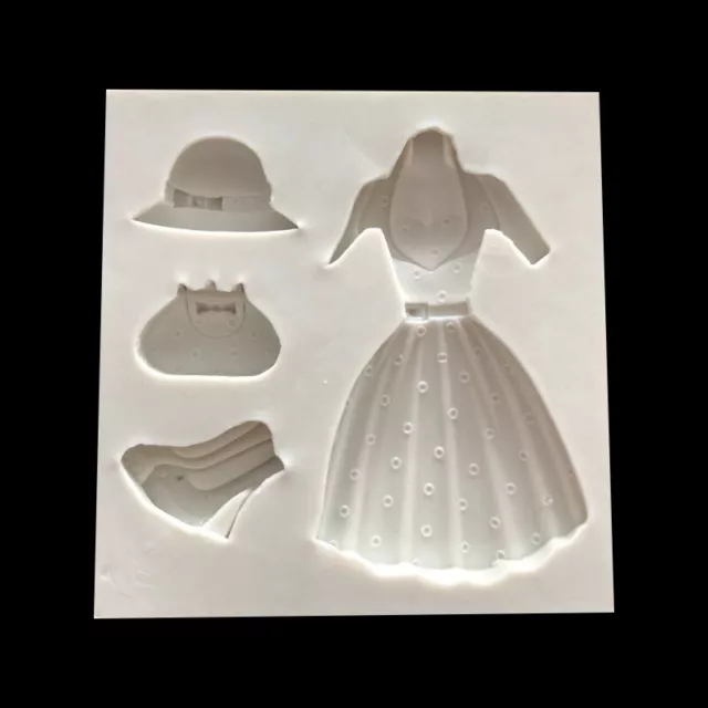 Lady Dress Silicone Fondant Cake Topper Decor Mould Sugarcraft Chocolate Mold