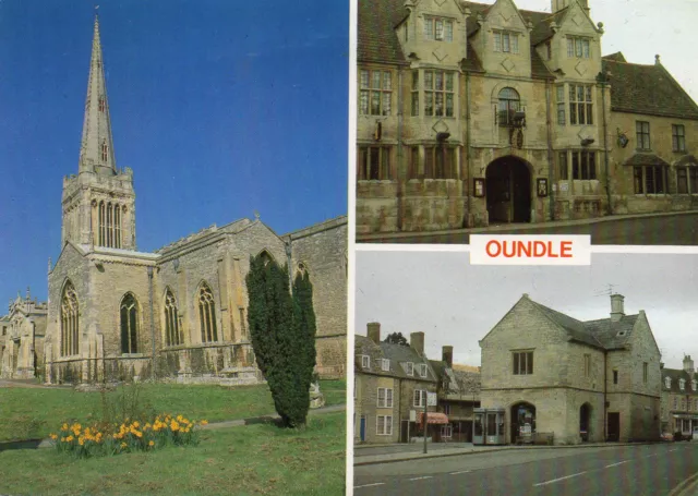 postcard Northamptonshire   Oundle multi views   unposted  Judges