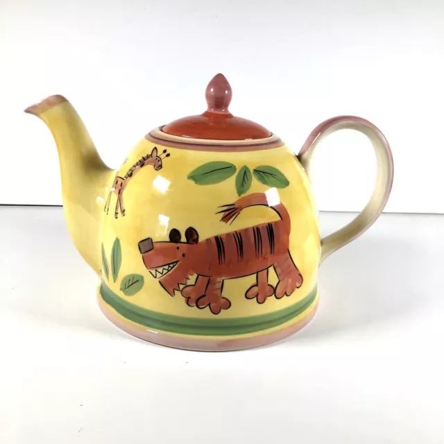 Teapot .The Pier Yellow Cartoon  Jungle Animals  Large Teapot  Collectable Gift