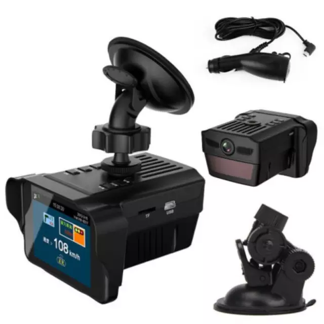 1080P Hd Car Dvr Recorder Dash Cam Speed Anti Laser Radar Detector Camera Video