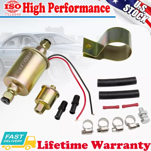 E8012S 12V Universal Electric Fuel Pump Gas Diesel High Pressure 5-9 PSI Trucks