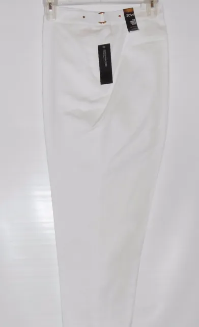 Jones New York Collection Woman The Grace Ankle Pant White 22W NWT MSRP $94.00
