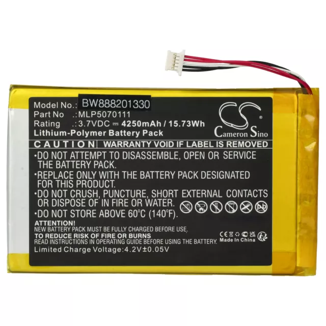 Batterie pour Autel MaxiDAS DS808K Scanner 5000mAh 3,7V Li-polymère