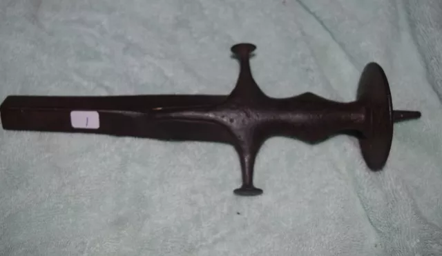 TN-004 - Vintage Theatre Cast Iron & Steel Sword Hilt, 11½-inch length