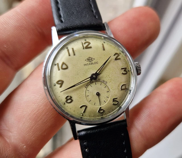 Montre Bracelet Mécanique Vintage Homme - Marque à Identifier - Occasion - Mouvement Manuel