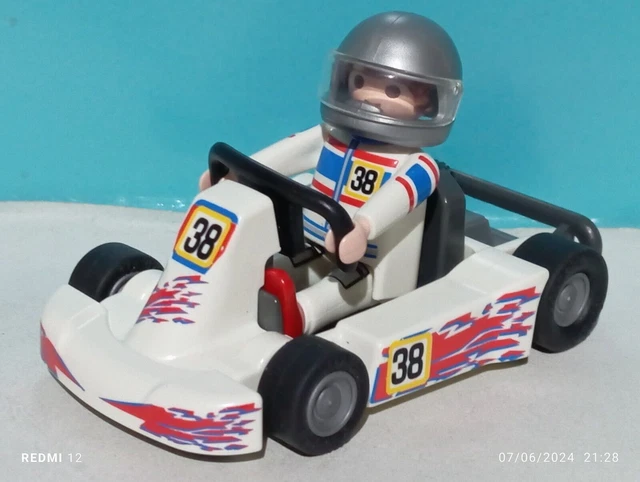 Voiture Playmobil 4184 Turbo Rouge - Figurine Course Avec Action Pull-back