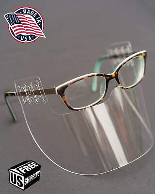 InvisiSHIELD (2 PACK) Face Shield Glasses Protection Cover Face Mask Clear USA