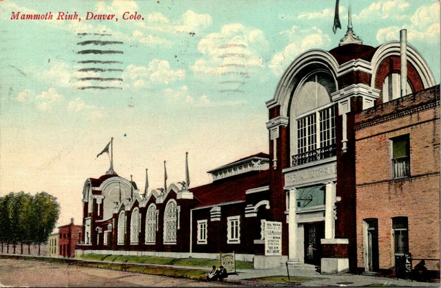 Denver, Colorado - Mammoth Roller Skating Rink - 1908 - Old Postcard