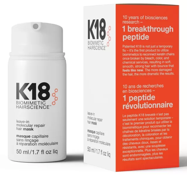 K18 Leave-in Molecular Repair Hair Mask 50ml Frau Pflege Haar Maske Glätten Haar