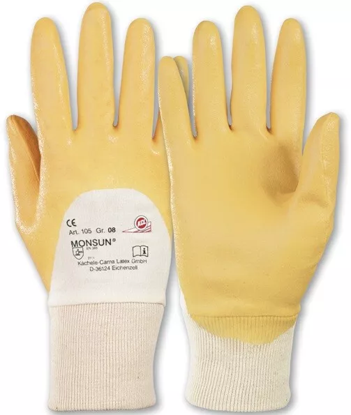 10 Par KCL Monsun105 Guantes de Protección sin Silicona Y Auténtico Gr.6