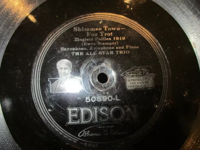 Edison DIAMOND DISC #50590 VERNON DAlHART My Babys Arms/Shimmerr Town