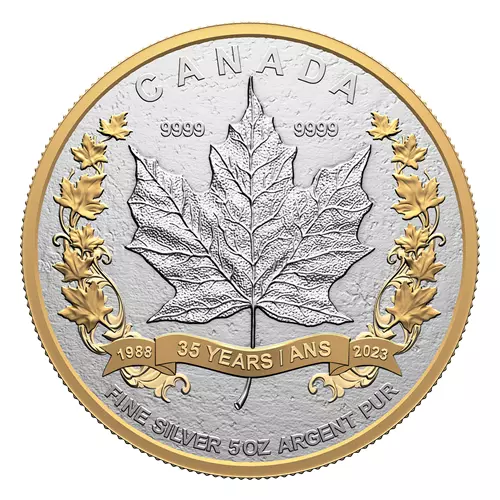 2023 CANADA $50 35th Anniversary of the SML 5oz .9999 Pure Silver Proof Coin