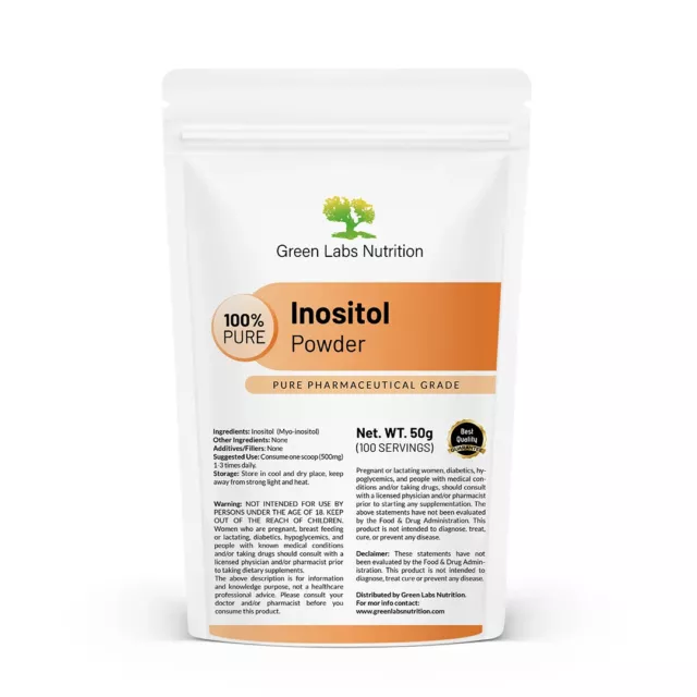 Inositol-Pulver 50g 100 Portionen Myo Inositol Anti-Stress Allgemeine Gesundheit