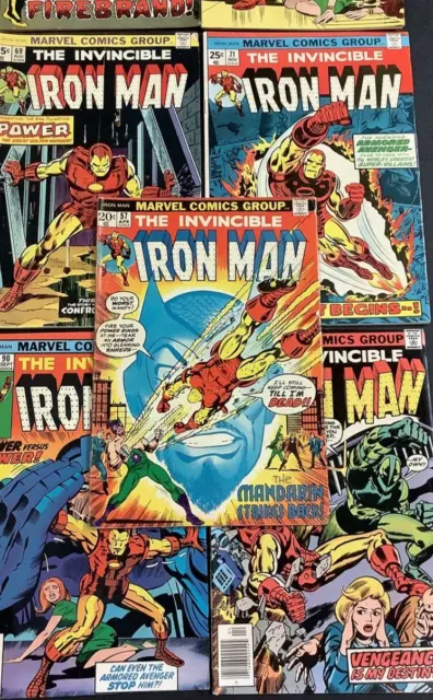 Iron Man #57 59 62 68 69 71 82 90 97  Bronze Age Comic Book Lot George Tuska Art