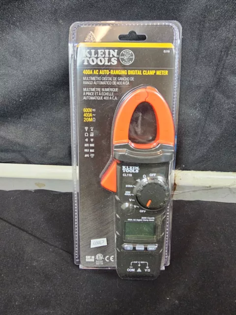 Klein Tools 400A Auto-Ranging Digital Ac Clamp Meter Cl110