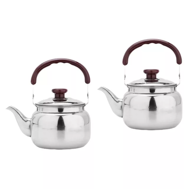 2 Pieces Tea Pots for Stove Top Whistling Teapot Stovetop Kettle Filter