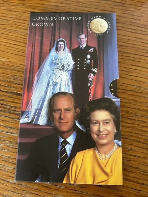 Royal Mint-1997 Commemorative Crown Golden Wedding Crown Coin