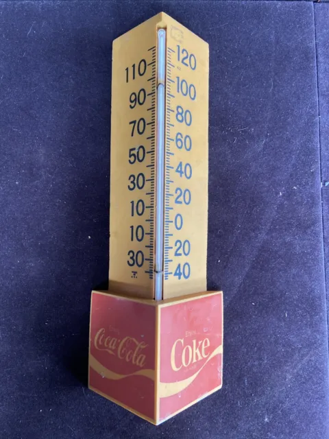 1960’s Coca Cola Advertising Thermometer Vintage Antique Country Store