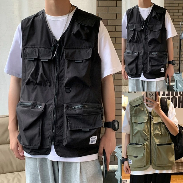 G&F Hommes Multi-Poches Gilet Fermeture Éclair Camping