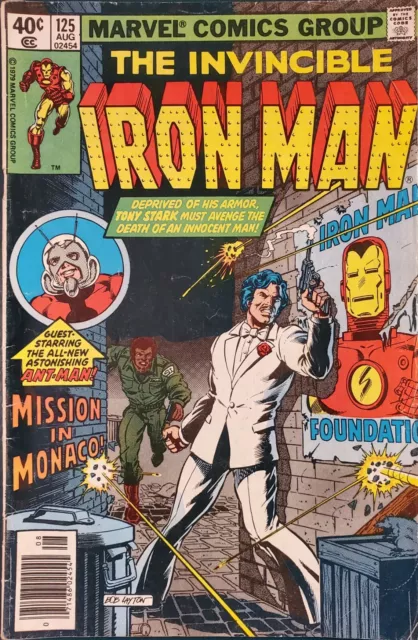 THE INVINCIBLE IRON MAN # 125 MARVEL COMICS 1979 3rd app of Scott Lang as Antman