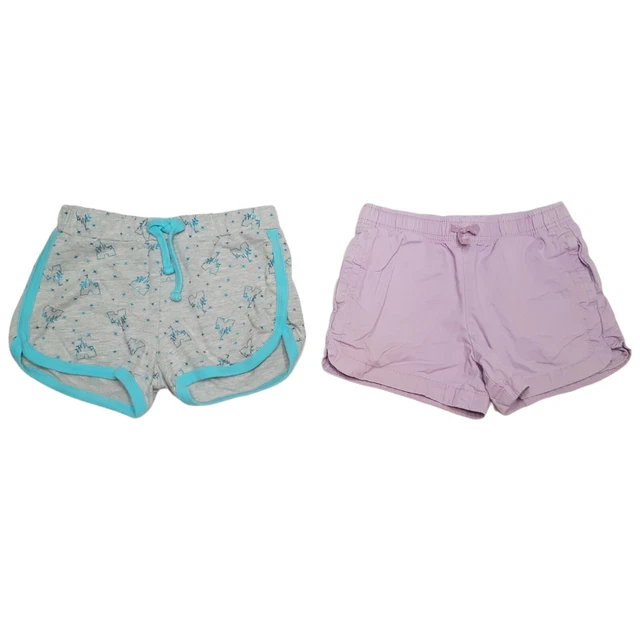 Disney Parks Carters Shorts Girls Size Medium 8 Blue Purple Castle Lot of 2