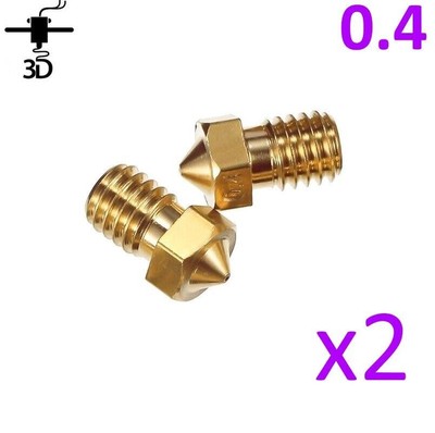 Estrusore TUBO 2x strumenti per STAMPANTE 3D 0.4mm con accessori CTC UGELLO 2pcs 