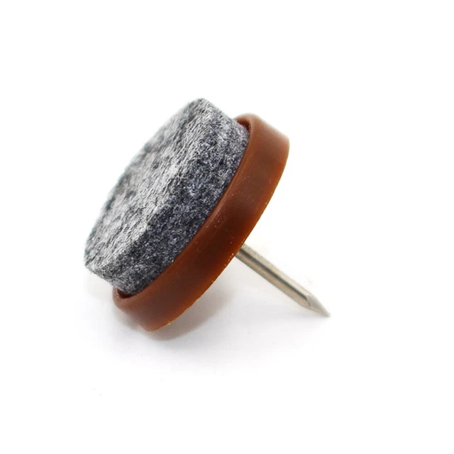 40 piezas deslizamientos de fieltro de 24 mm con deslizamientos de silla de tornillo piso almohadilla de pie redondo de metal