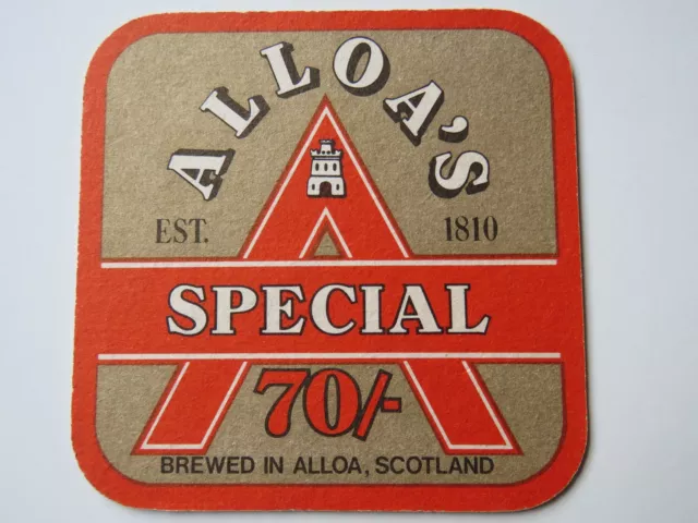 Beer Coaster Bar Mat ~ Alloa Special 70, Scotland Brewery Since 1810, Now Closed
