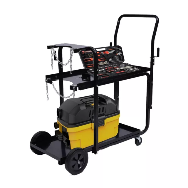 2-Tier Welder Welding Cart Plasma Cutter MIG TIG ARC Storage Tanks w/ Wheels USA