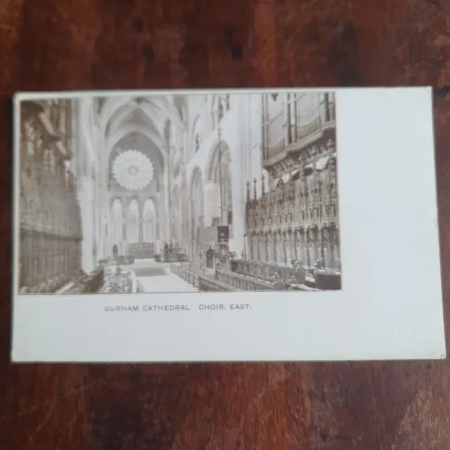 Durham Cathedral Choir, East. Edwardian Undivided Back Postcard, Unposted.