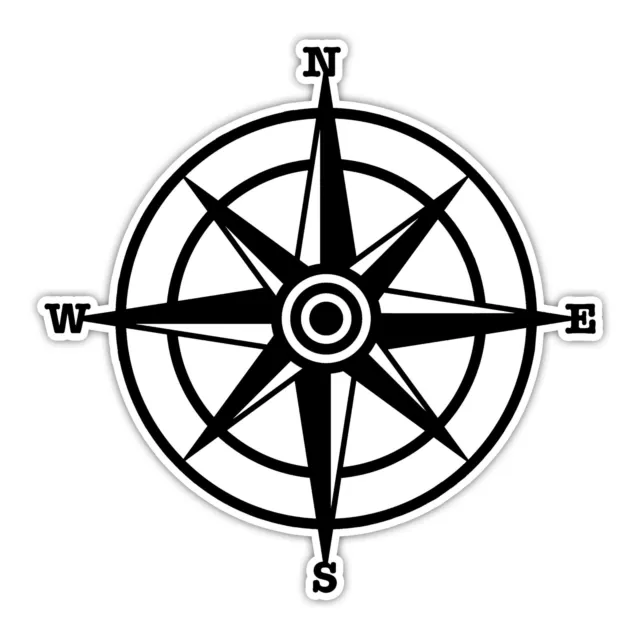 Actual Nautical Star Compass Vinyl Decal Sticker Ocean Sea DIY Car Truck Boat