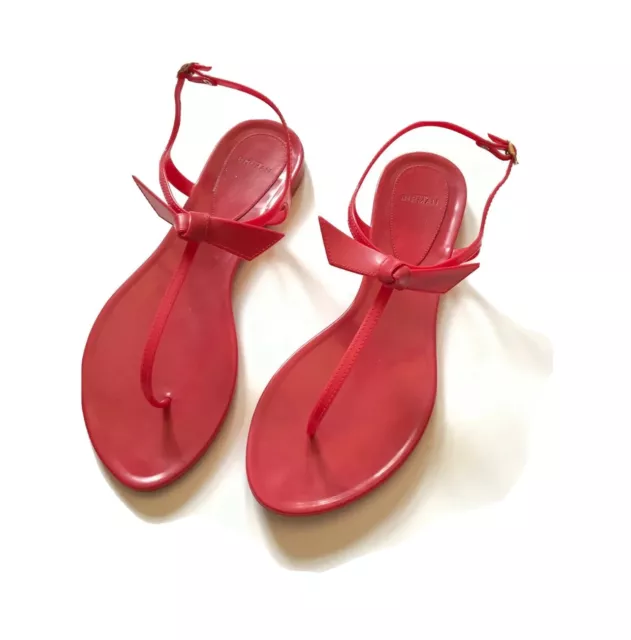 Alexandre Birman Clarita Jelly Sandals Womens Sz-40/ 9US Red Rubber Thong Buckle