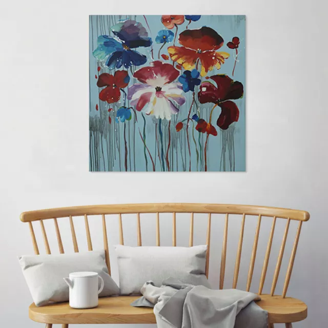 Hand-Painted Oil Painting - Flowers | Modern Abstract Wall Art Home Decor Framed