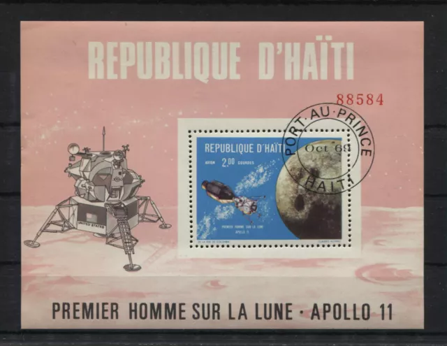 5 x Haiti Block Nr. 40 gestempelt used Apollo 11 Premier Homme Sur La Lune