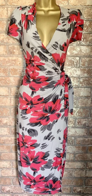 Stunning Per Una Stretch Mock Wrap Wiggle Dress Size 16 - 18