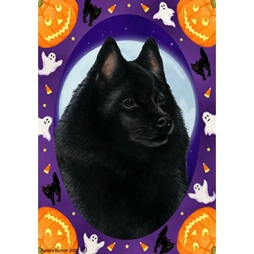 Halloween Garden Flag - Schipperke 121011