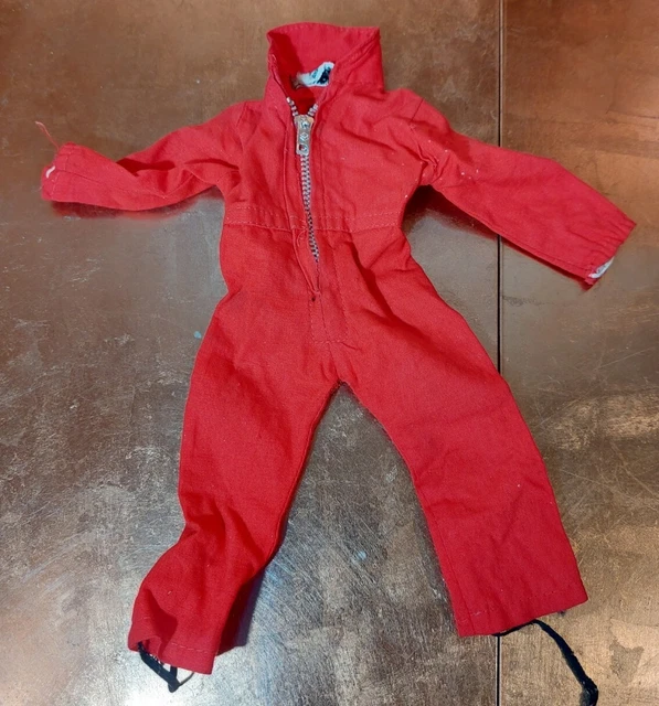 VINTAGE PALITOY ACTION MAN RED BOILER SUIT OUTFIT Original Made In Hong