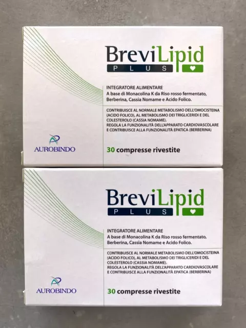 2 x BreviLipid PLUS 60 compresse Integratore CONTROLLO COLESTEROLO Aurobindo