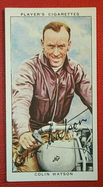 Wembley Speedway Rider   Watson  JAP    Vintage 1930's Card  CD12