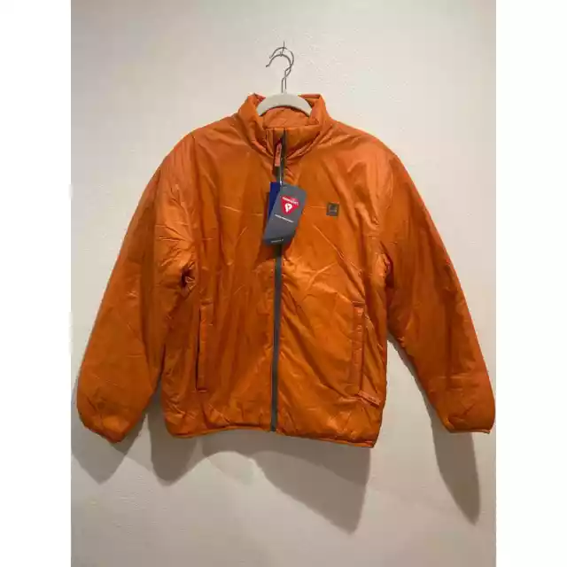 HUK WAYPOINT PACKABLE Primaloft Jacket Insulated Orange Size Medium $65 ...