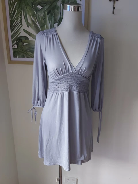 LIPSY LONDON M/L Grey Silver Short Dress Party Stretch Y2K $19.75 -  PicClick AU