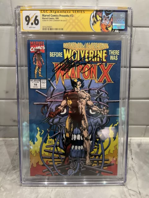 Marvel Comics Presents Wolverine Weapon X 72🔥CGC 9.6🔥NM🔥SS Signed Claremont🔥