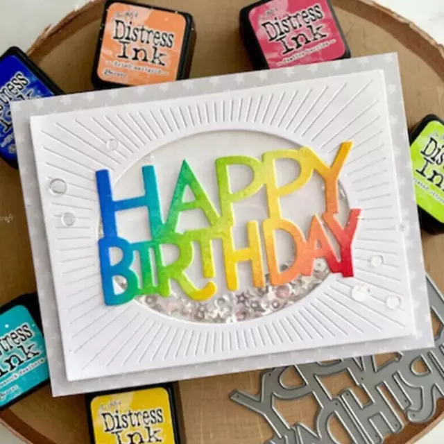 Happy Birthday Letters Metal Cutting Dies Cut D Mold Scrapbook Craft Stencilst,1