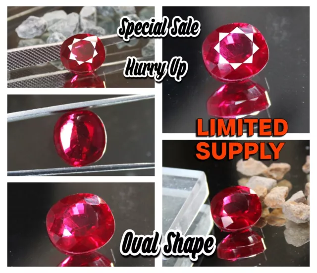 24.60 Ct Burma 100% Natural Unheated/Untreated Certified Red Ruby Gemstone USL