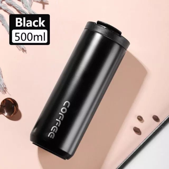 Leakproof Insulated Travel Coffee Mug Thermal Flask Tea Cup Water Bottle